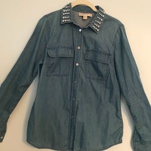 Michael Kors Denim Button Shirt Women's